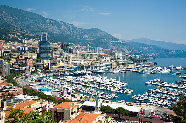 istock Panoramic view of Monaco harbor, Monte Carlo 153756877