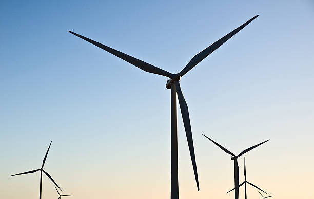 istock WInd farm and turbines in a row 153757042