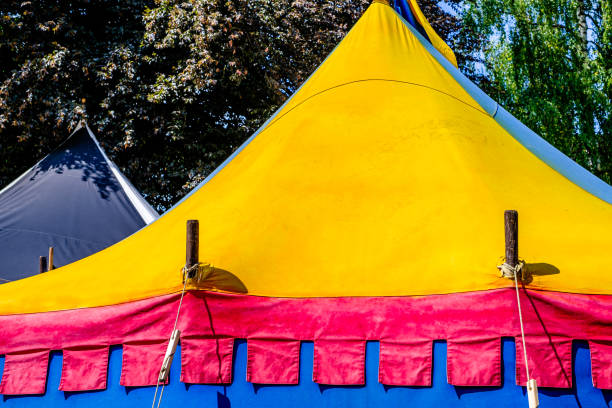 typical old-fashioned tent at a medieval festival - photo