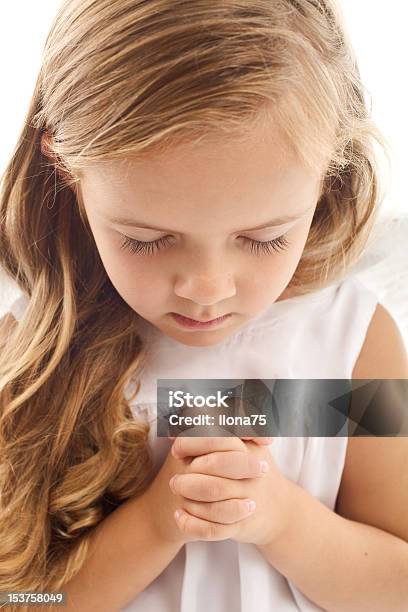 Little Girl Praying Stock Photo - Download Image Now - Child, Children Only, Christianity