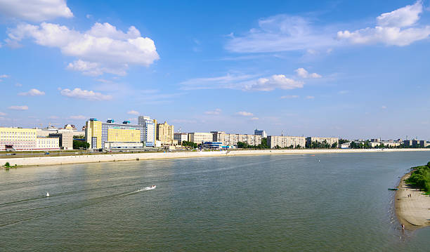 view irtysh quay.omsk.russia ます。 - irtysh river ストックフォトと画像