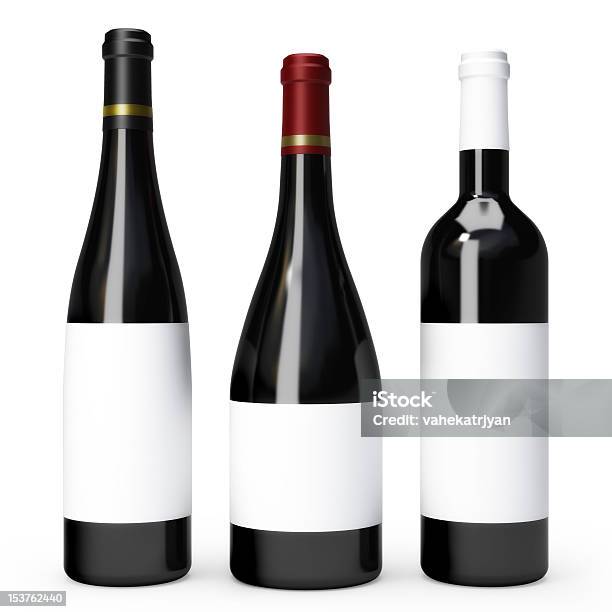 Trzy Butelek Wina - zdjęcia stockowe i więcej obrazów Butelka - Butelka, Butelka wina, Ciąć