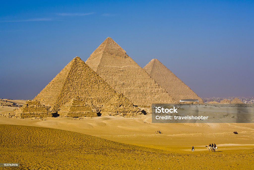 Des grandes pyramides de Gizeh, Egypte - Photo de Gizeh libre de droits