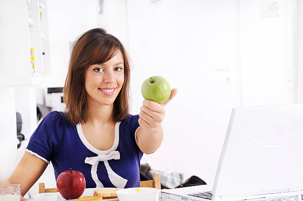 istock breakfast of young woman 153764848