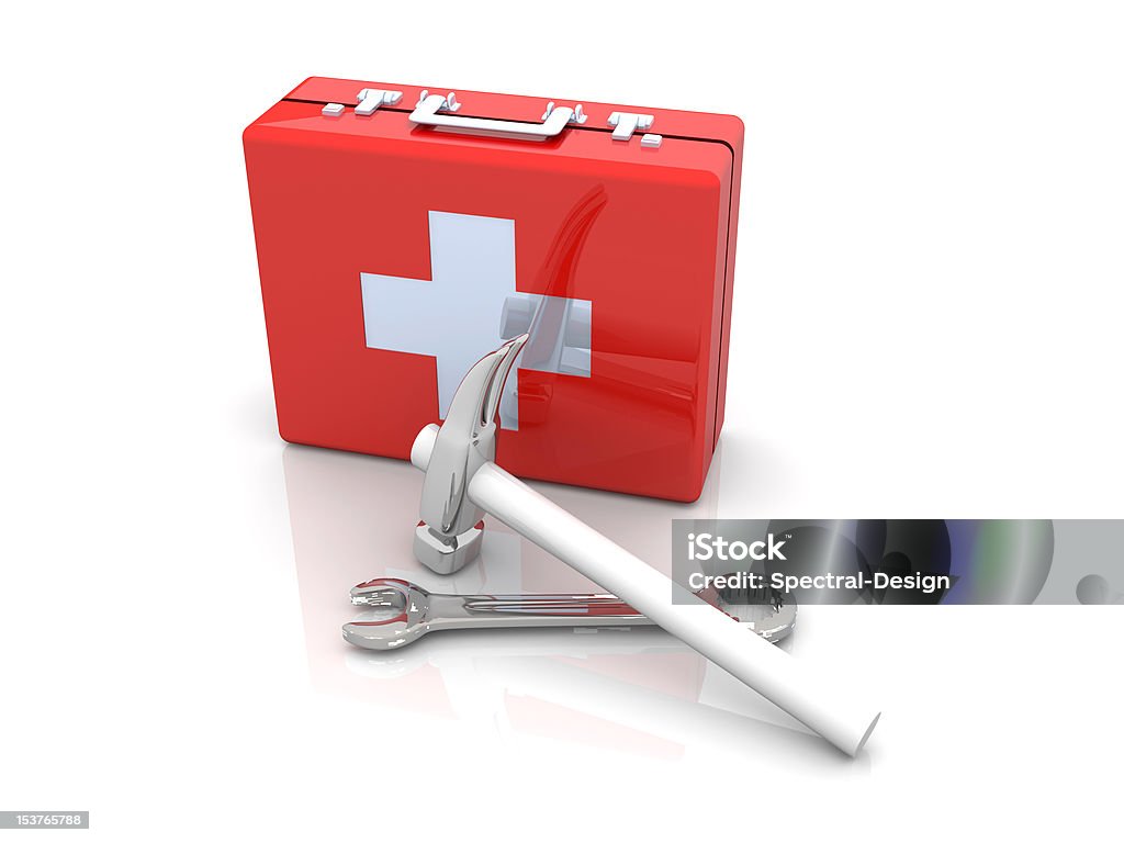 Costruzione di primo soccorso - Foto stock royalty-free di A forma di croce