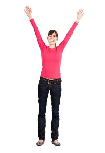 istock Happy woman isolated 153766315