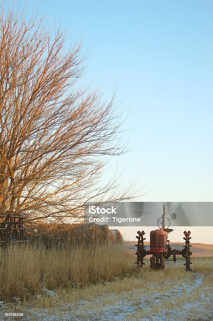 A l'abandon Tracteur - Photo de Nebraska libre de droits