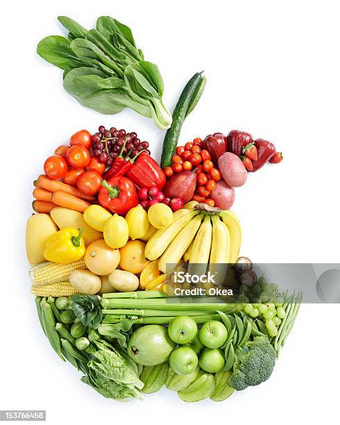 Apple Bite Healthy Food Stock Photo - Download Image Now - Vegetable, Missing Bite, Shape