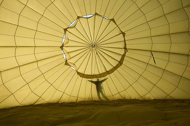 Hot Air Balloon Rising stock photo