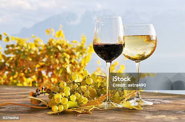 Dwie Szklanki Wina - zdjęcia stockowe i więcej obrazów Wino - Wino, Jesień, Winnica