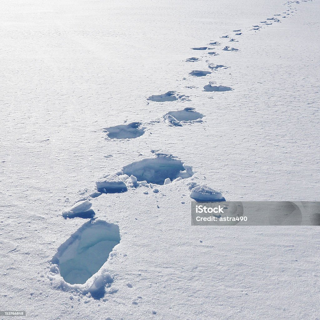 Passos na neve - Foto de stock de Alpes europeus royalty-free