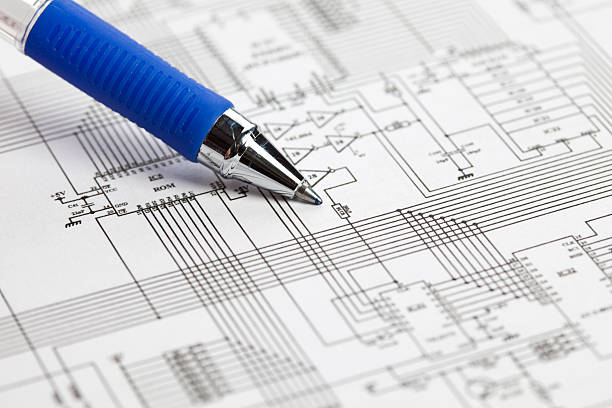 Diagramma schema elettronico - foto stock