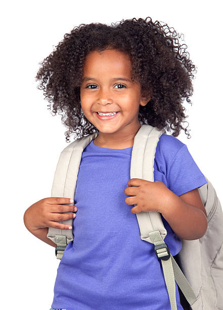 istock Student little girl with beautiful hairstyle 153768034