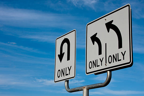 istock Roadway signs against blue sky 153768092