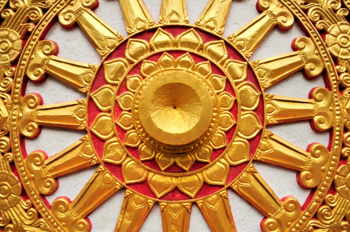 Gold Thammachak Symbol of Buddhism