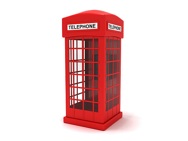 公衆電話ボックス - pay phone telephone telephone booth red ストックフォトと画像