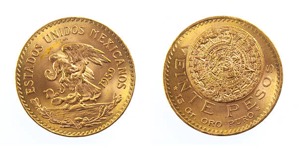 istock Golden Mexican coin 153768832