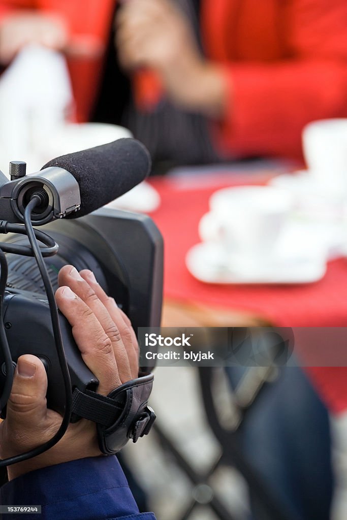 Rundfunk, Medien - Lizenzfrei Medien-Interview Stock-Foto