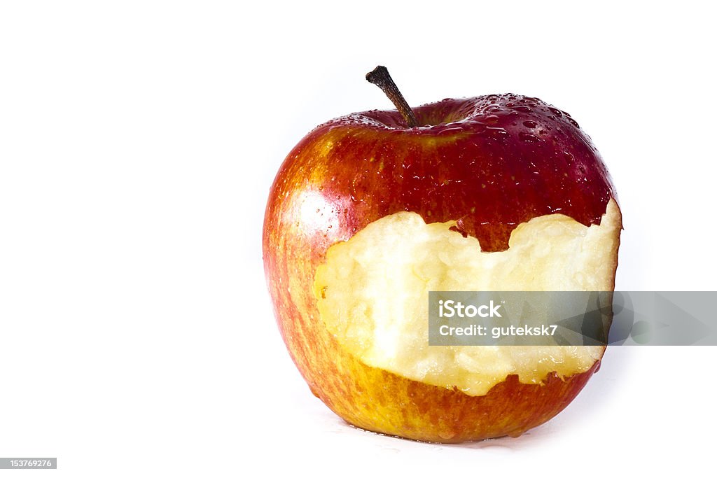 Biten apple Apple - Fruit Stock Photo