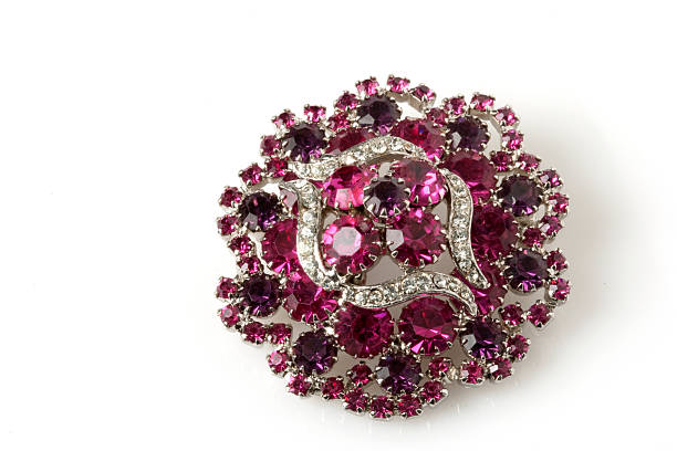 spilla rosa antico - brooch jewelry antique gem foto e immagini stock