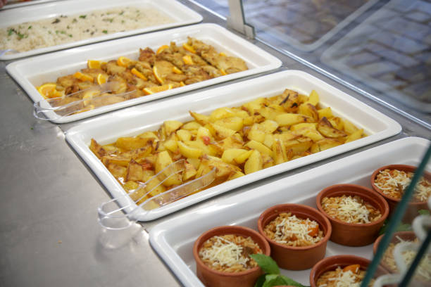 istock Various food served on a buffet line 1537694507