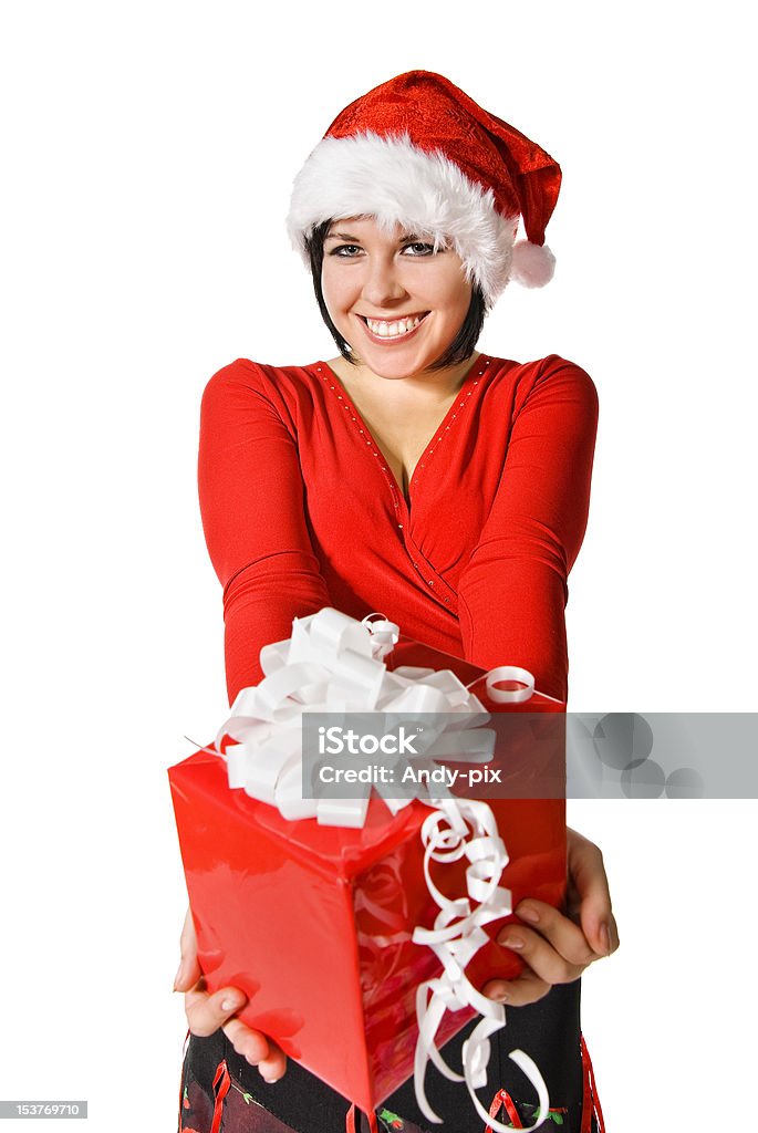 Милый Санта с подарочным - Стоковые фото Ахнуть роялти-фри