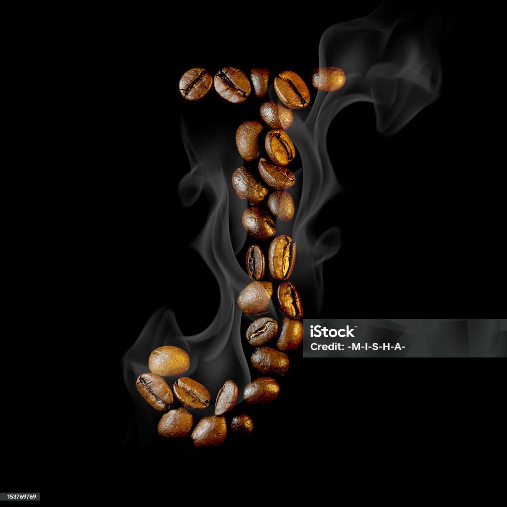 Coffee letter Letter made of coffee beans Alphabet Stock Photo