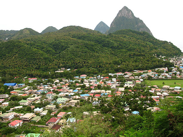 istock scenic town of soufriere with pitons in background 153770483