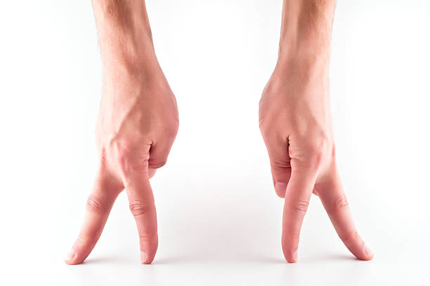 male fingers as a symbol of quarrel