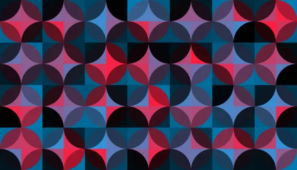 Vector illustration of Fun colorful abstract stars and circle shapes pattern