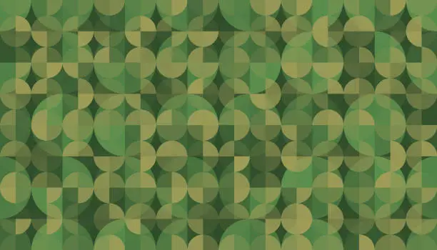 Vector illustration of Seamless camo abstract circle shapes pattern