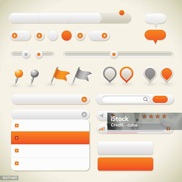 Map Pins Aggregate Interface User Interface Collection With Map Pins Stock Illustration - Download ...