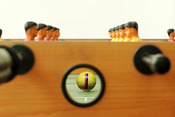 istock Table football,balls eye view 153774043