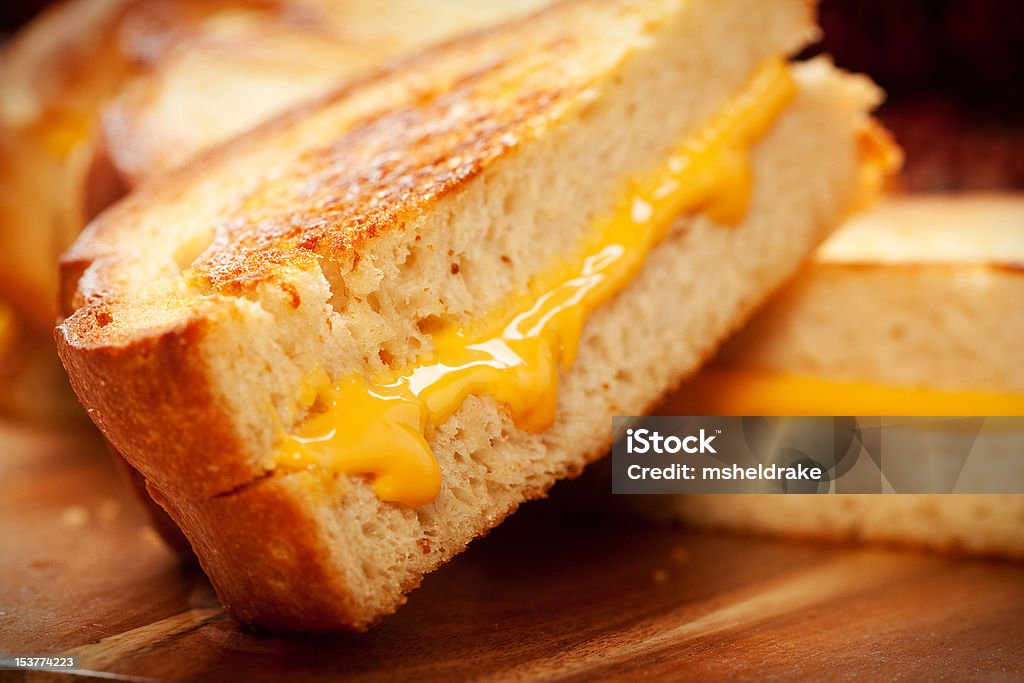 Grilled Cheese Sandwich Toasted crispy on the outside, chewy on the inside hot grilled cheese sandwiches Cheese Sandwich Stock Photo