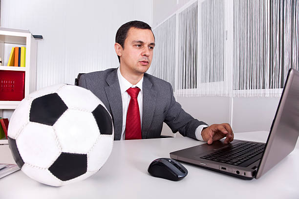 istock Soccer manager at the office 153775207