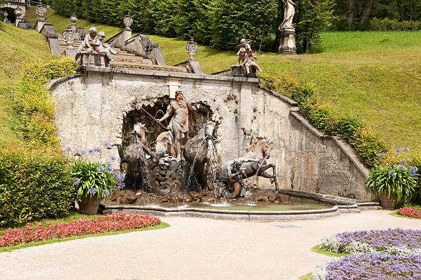 istock Cascade with Neptune fountain in Linderhof 153776098