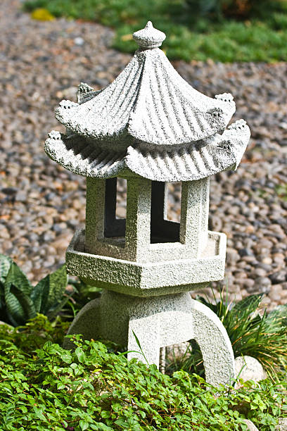 istock Japanese style of stone lantern 153776317