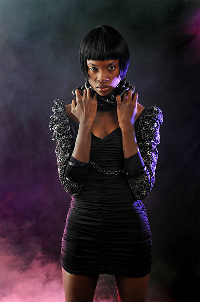 istock African American dominatrix model wearing handcuffs 153777666