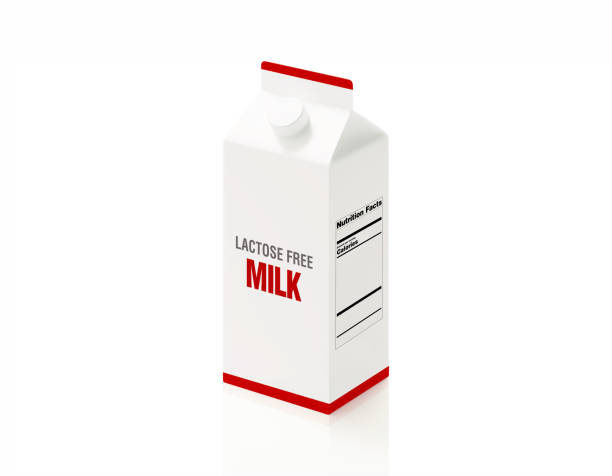 istock Lactose Free Milk Logo Printed Milk Package On White Background 1537779368