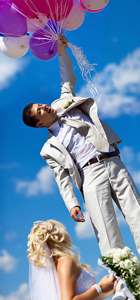 istock Young husband flying from his wife 153777977
