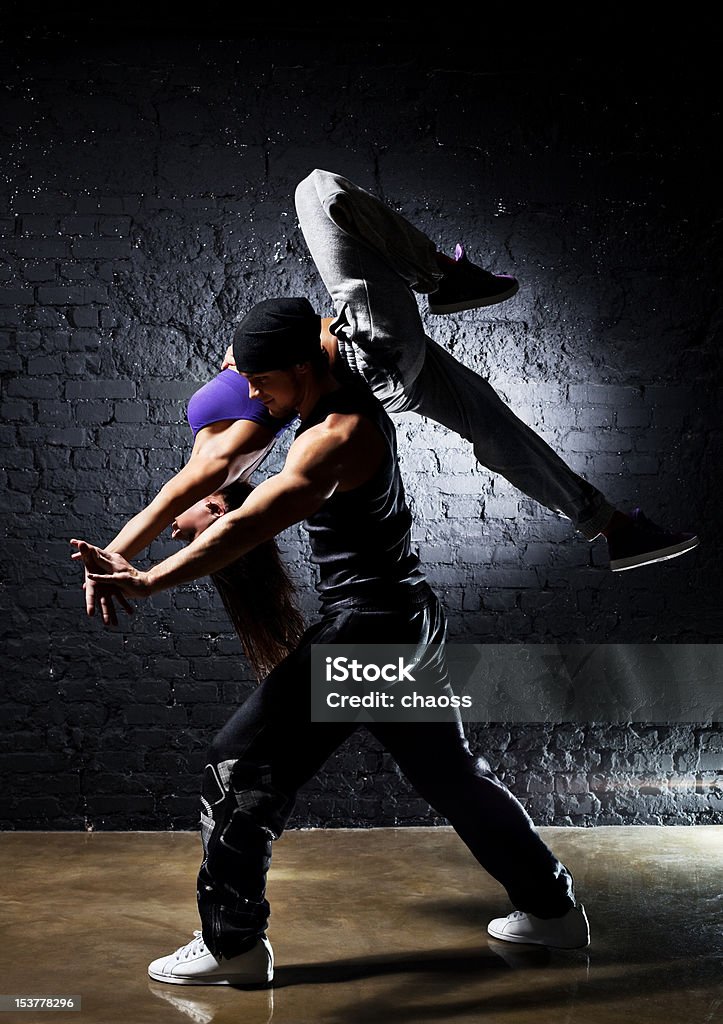 Dancer couple Dancer couple. Contrast colors effect. Dancing Stock Photo