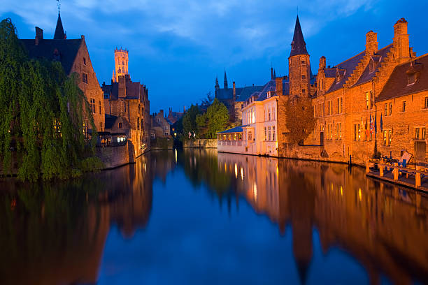 istock Bruges Canal Buildings Rozenhoedkaai 153778818