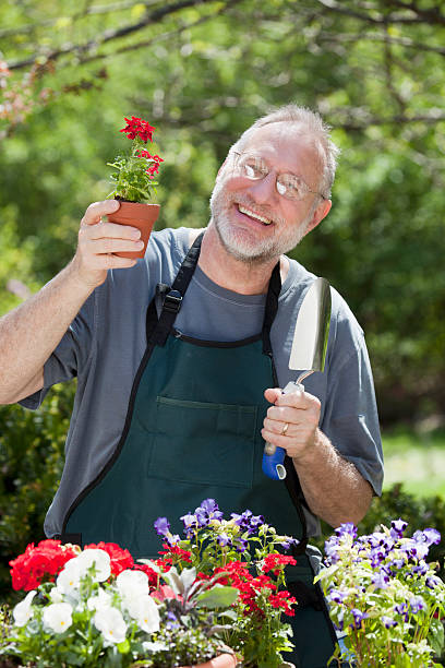 Man Gardening Outdoors