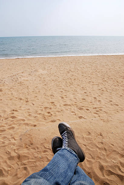 istock Relaxation life - Man lying on beach 153779886