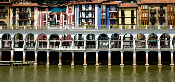 Row of houses. stock photo