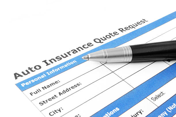 Auto Insurance quote request stock photo