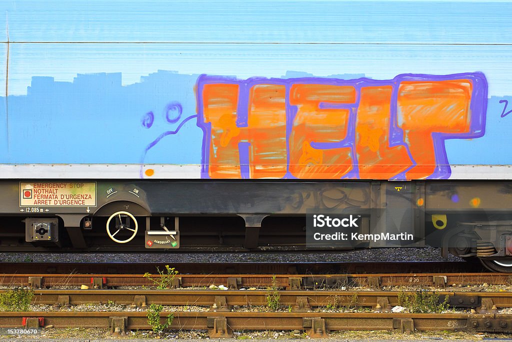 Zug-Graffiti - Lizenzfrei Graffito Stock-Foto