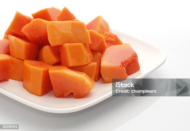 Papaya Chunks Stock Photo - Download Image Now - Appetizer, Breakfast, Close-up