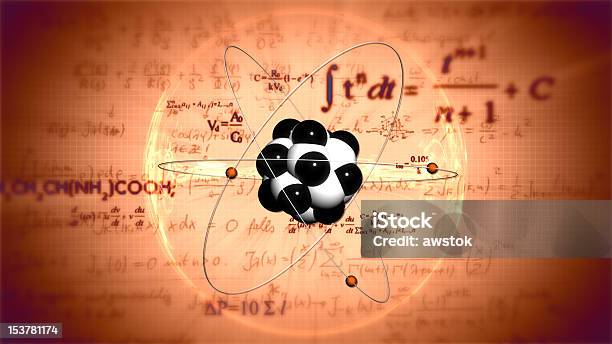 Atommodell Wissenschaft Hintergrund Stockfoto und mehr Bilder von Atom - Atom, Chemie, Chemische Formel