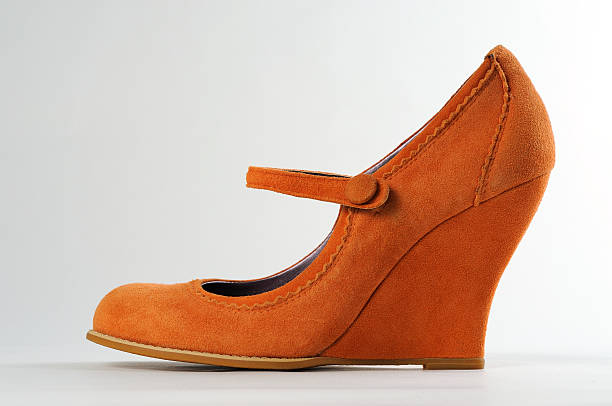 Orange Suede Shoe stock photo